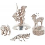 (4) piece lot miniatures silver/BLA.