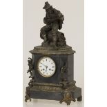 A ZAMAC chimney clock, France, late 19th century.