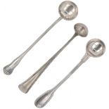 (3) piece lot of mustard spoons silver.