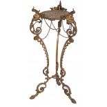 A gold painted cast iron plant stand, France, ca. 1900.