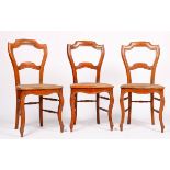 A lot with (3) dining chairs, Dutch, 20th century.