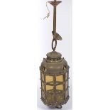 A copper hall lantern, Dutch, ca. 1900.