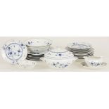 A (23) piece "Victoria Blue" part dinnerware set, 20th century.