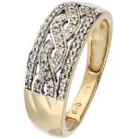 Yellow gold ring set with approx. 0.25 ct. diamond - 14 ct.