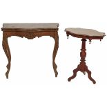 A game table and a side table, Holland, ca. 1900 and later.