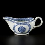 A porcelain sauce boat with floral decoration, China, 18th century.