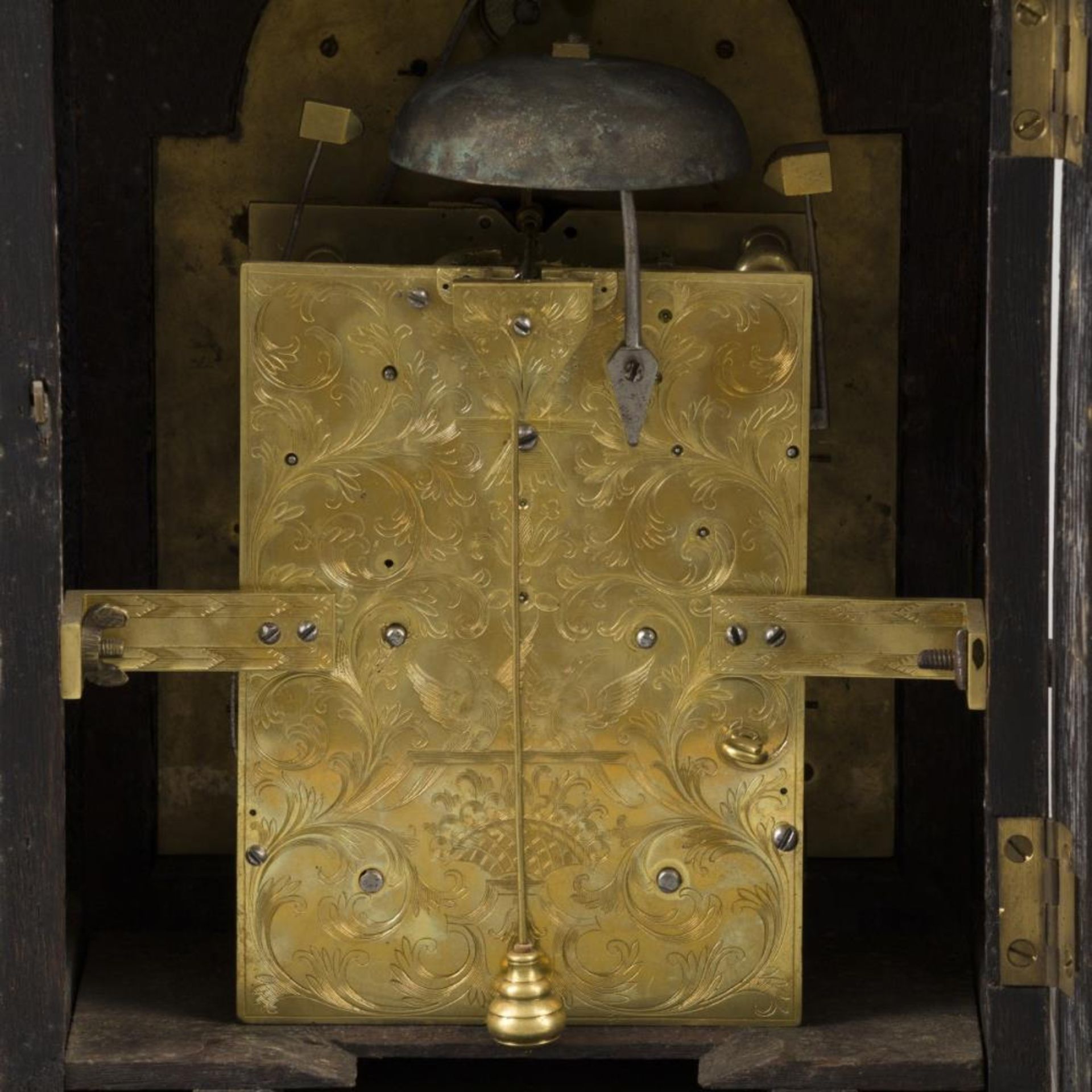 A 'Steven Hoogendijk' table pendulum/ bracket clock, Dutch, ca. 1730. - Image 9 of 9