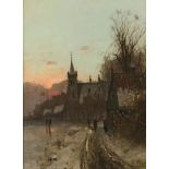 Adrianus Johannes "Ad" van der Kok (Schoonhoven 1901 - 1963 Amsterdam), A village church on a sandy