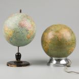 A lot comprising (2) terrestial globes.