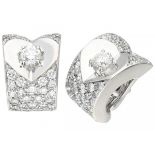 18K. White gold Escada 'Diamond Heart' earrings set with approx. 2.28 ct. diamond.