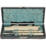 (4) piece writing set in original case.