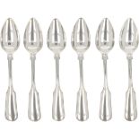 (6) piece set of silver coffee spoons.