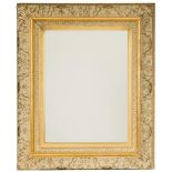 A rectangular gold painted mirror frame, 20th century.