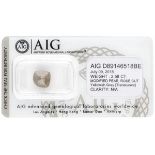 AIG Certified Modified Pear, Rose Cut Natural Diamond 2.58 ct.
