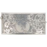 Business card pouch silver.