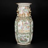 A porcelain baluster vase with Canton decor, China, 19th century.