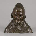 "Charles" Henri Marie van Wijk (Den Haag 1875-1917), bronze bust "Krijntje".