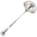 Soup ladle "Haags lofje" silver.