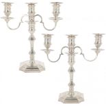 (2) piece set of candlesticks silver.