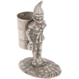 Toothpick holder silver.
