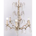 A sixlight Louis XV-style chandelier/ceiling, 20th century.