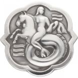 Arno Malinowski for Georg Jensen no.277 silver 'Mermaid riding a seahorse' brooch - 925/1000.