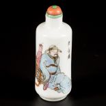 A porcelain snuff bottle with wu xuan pu decoration, marked in period, China, Daoguang.