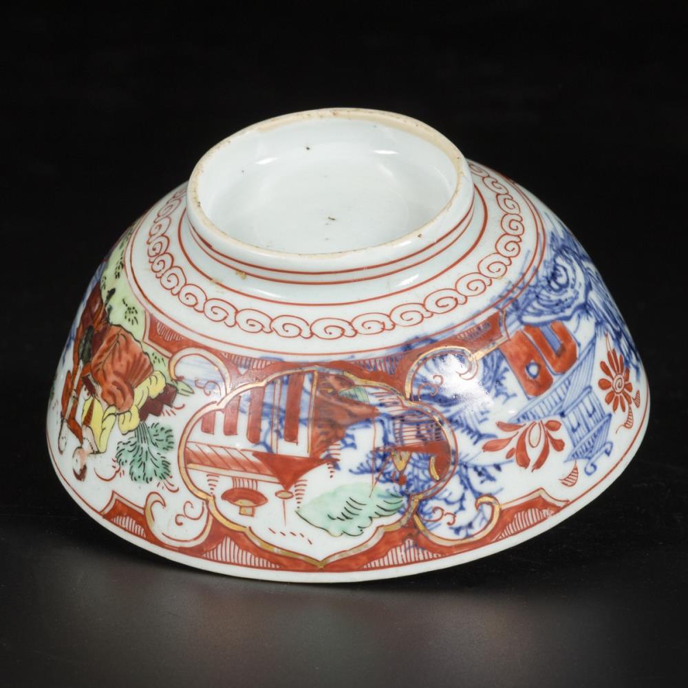 A porcelain bowl with Amsterdams Bont decor, China, 18th century. - Image 5 of 5