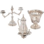 (3) piece lot miniatures silver.