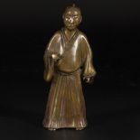 A bronze courtir, Japan, late Meji.