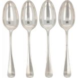 (4) piece set of spoons ('s-Hertogenbosch Christiaan van Gemert 1791-1811) silver.