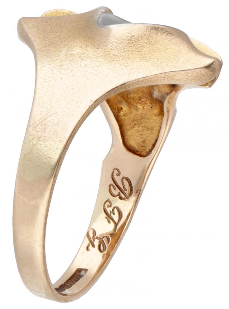 Björn Weckström for Lapponia 14K. yellow gold 'Geisir / Geysir' ring combined with platinum. - Image 2 of 3