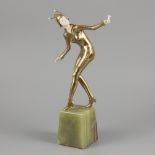 Johann Philipp Ferdinand Preiss (Germany, 1882-1943), A 'chryselephantine' sculpture titled 'Champag