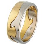 Nina Koppel for Georg Jensen 18K. bicolor gold 2-piece 'Fusion' ring.