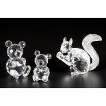 (3) part lot Swarovski miniatures.