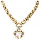 18K. Yellow gold Chopard necklace with 'Happy Diamonds Heart' detachable pendant.
