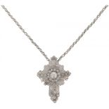 Priest necklace with cross pendant BWG.