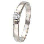 18K. White gold Recarlo solitaire ring set with approx. 0.11 ct. diamond.