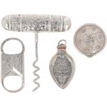 (4) piece lot miscellaneous silver.