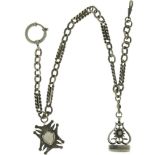 Chatelaine chain for pocket watch silver.