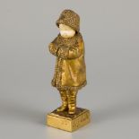 Joseph de Guluche (Plourivo (Côtes-d'Armor) 1849 - 1915 Villejuif), a bronze statuette of a young gi