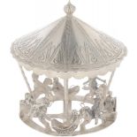 Miniature carousel silver.