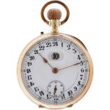 Jump Hour Lever Escapement - Men's pocket watch - apprx. 1900.