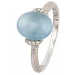 18K. White gold Nanis 'Dancing in the Rain Azure' ring set with approx. 0.04 ct. diamond and approx.