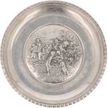 Decorative plate "Grape harvest" silver.