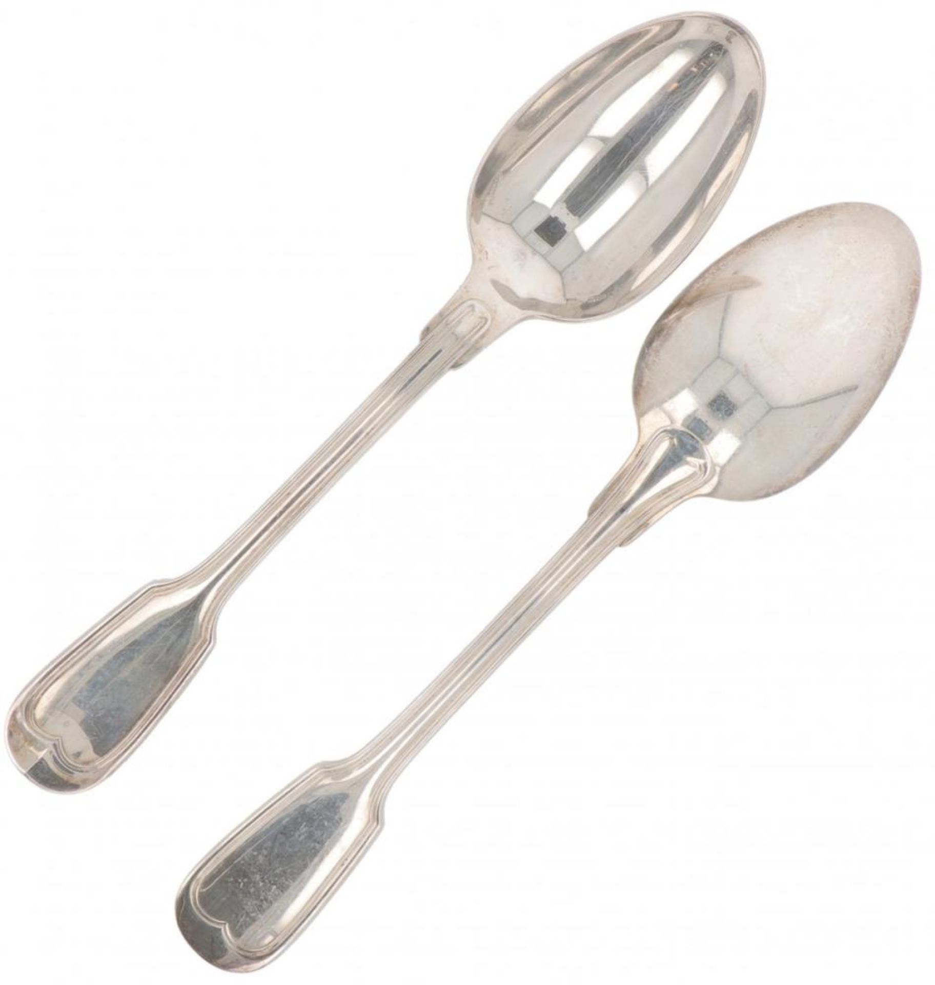 (6) piece set Christofle dinner spoons model: "Chinon sterling" silver. - Image 2 of 3