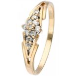 14K. Yellow gold ring set with approx. 0.22 ct. diamond.