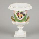 A porcelain ornamental vase decorated with flowers, France, 19th century.