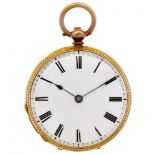 Pocket watch gold, English Lever Escapement - Unisex pocket watch - Manual winding - apprx. 1880.