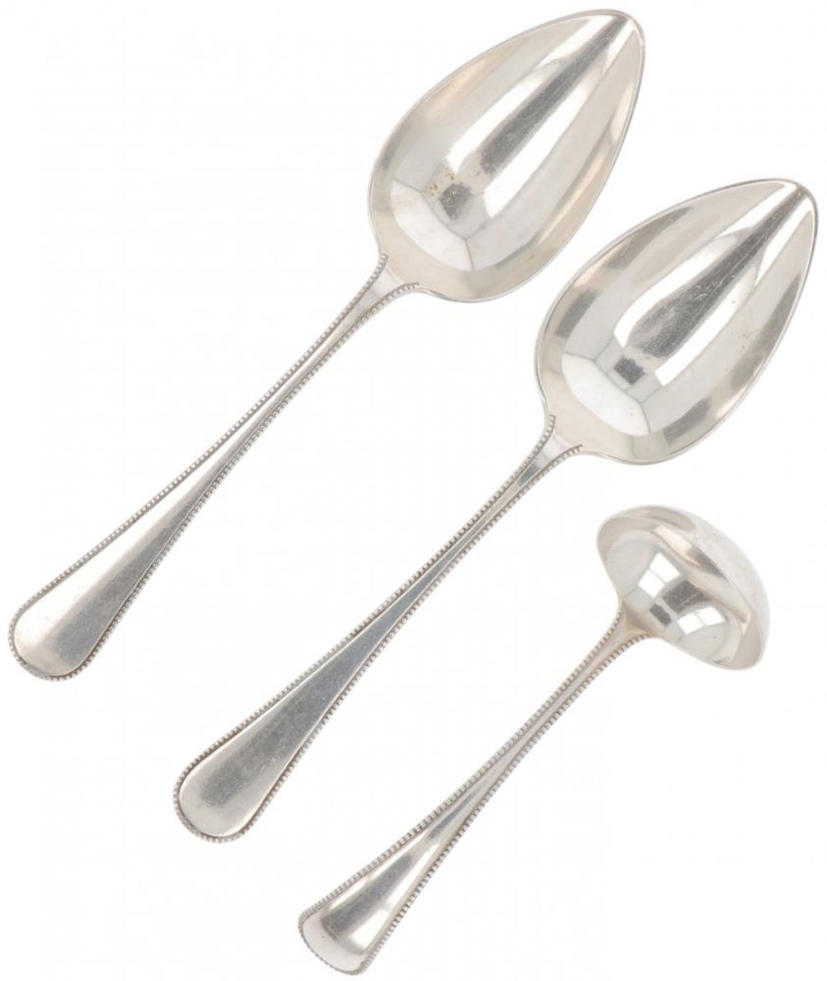 (3) piece lot silver ladles.